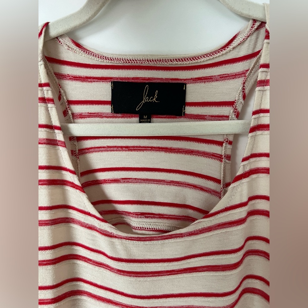 Stripe maxi tank dress with open back